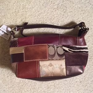 Coach Patchwork Multicolor Pouch New & Authentic